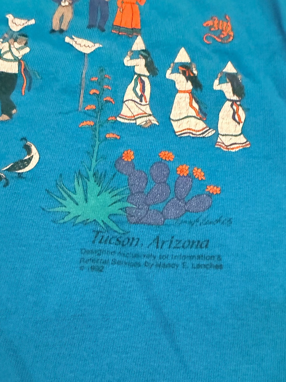 Vintage Tucson Arizona Mission San Xavier Del Bac Single Stitch Shirt 90s - Picture 4 of 10